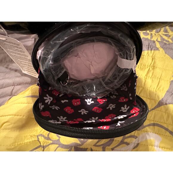 NWT Disney Parks Mickey Mouse Molded Loungefly Bag Black sparkle Glitter - Picture 9 of 9